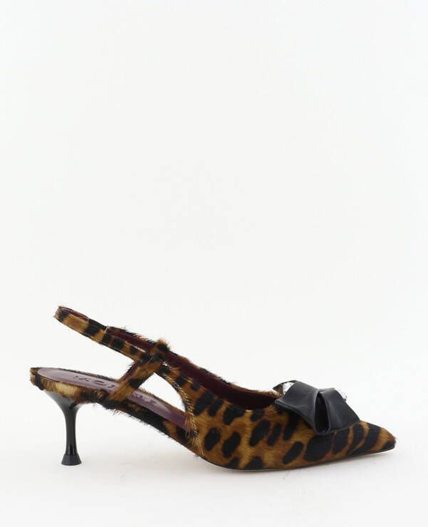 Morobe pumps Danira met strik en strass dierenprint