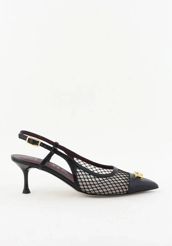 Morobe pumps Delilah 02 black mesh