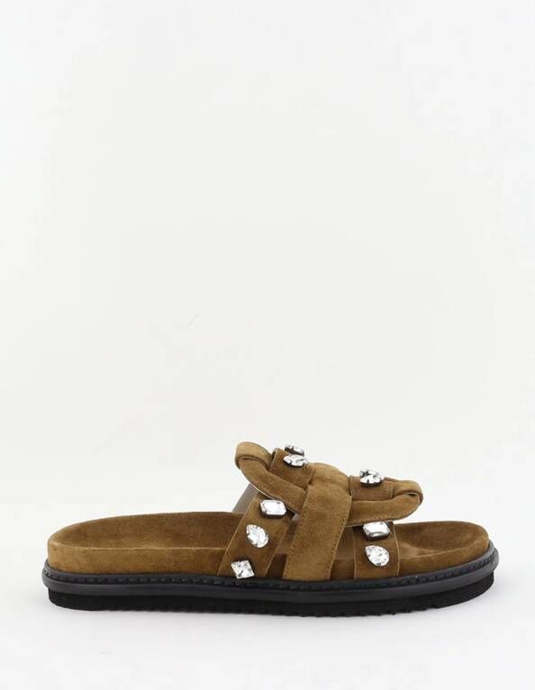 Morobe sandalen Emilia 03 met edelstenen bruin