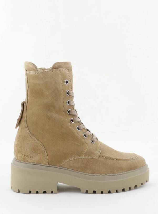 Nubikk enkellaarsjes Fae Bobbi Fur 21088200 oak suede