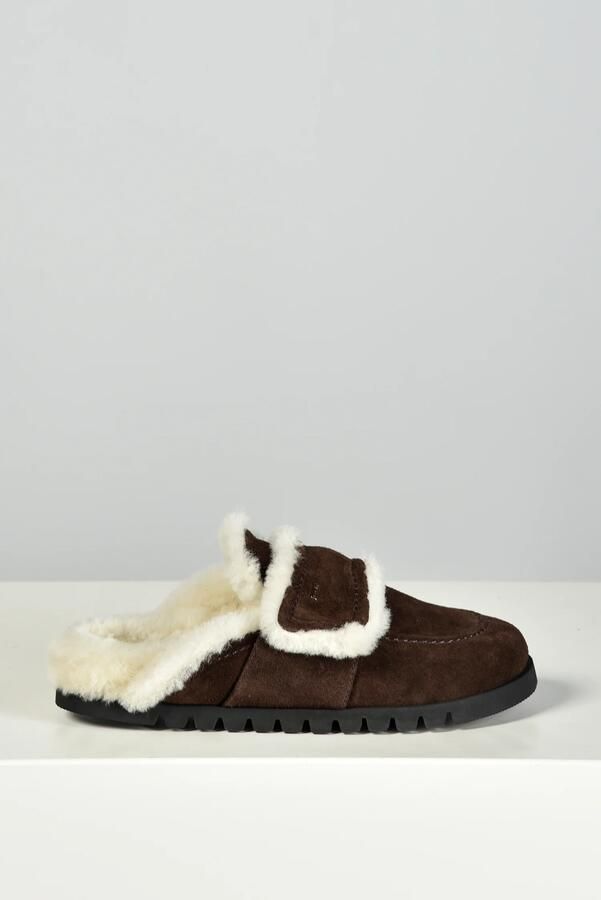 Nubikk loafers Teddy Fur II (L) 21087201 dk brown suede