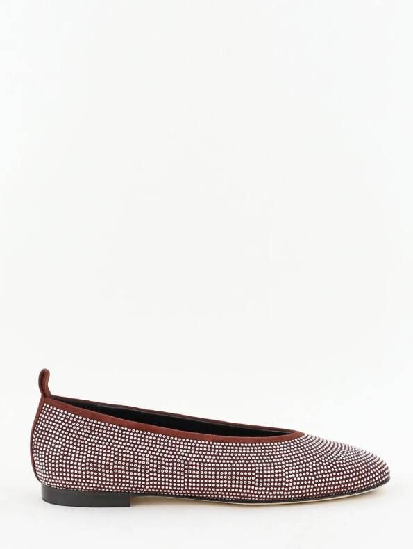Odare ballerina&apos;s Agata met studs bruin