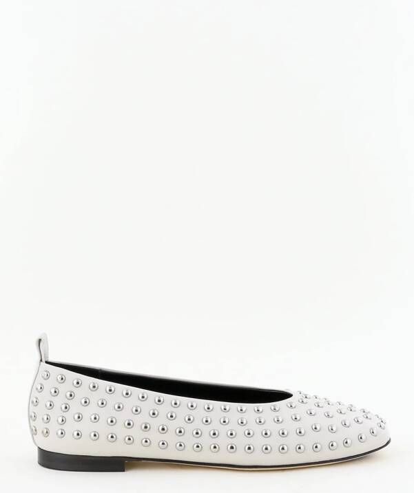 Odare ballerina&apos;s Alba met grote studs wit