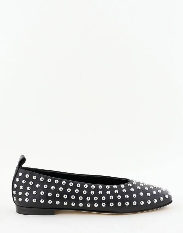 Odare ballerina&apos;s Alba met grote studs zwart