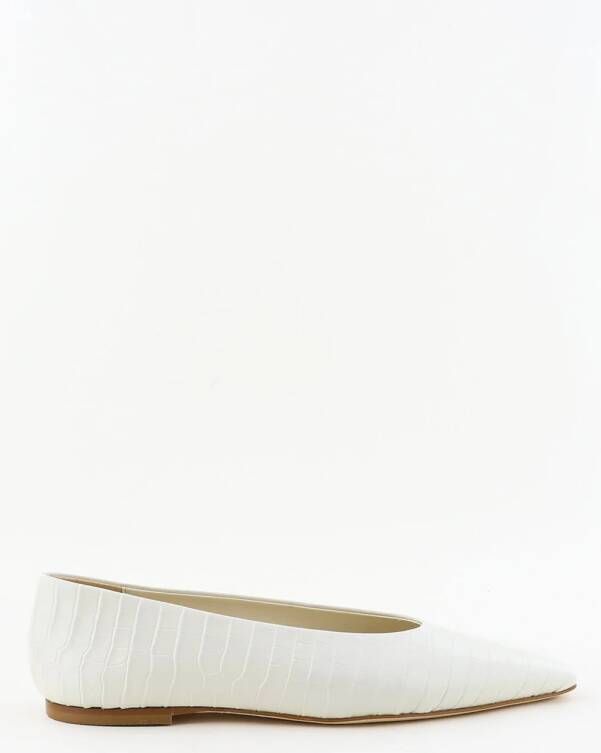 Odare ballerinas Bilbao met spitse neus en print wit