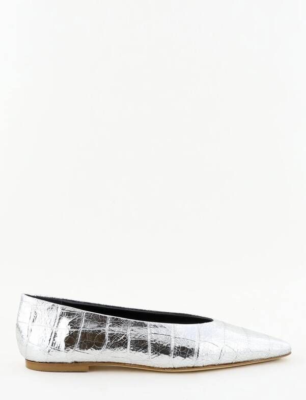 Odare ballerinas Bilbao met spitse neus en print zilver