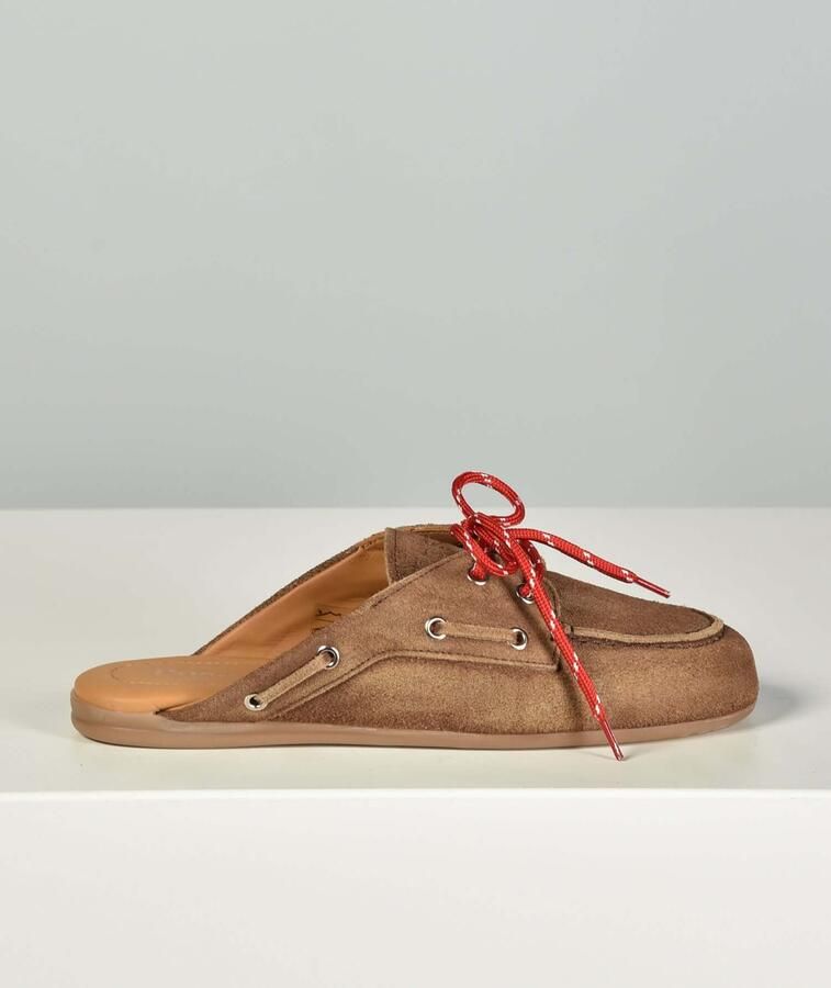 Posa loafers Mule PW48-201 dark brown