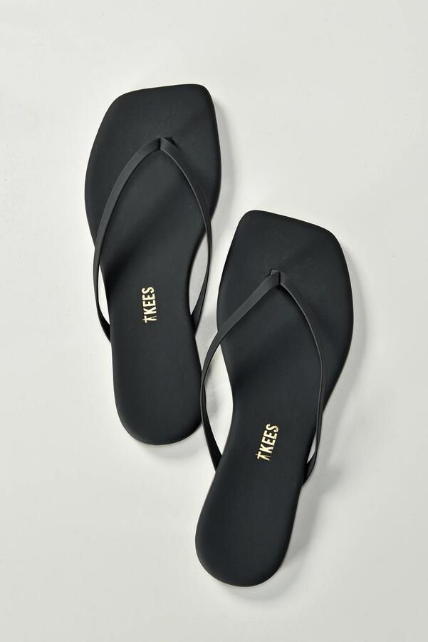 TKEES slippers Square Toe Lily SQLIL-03 black