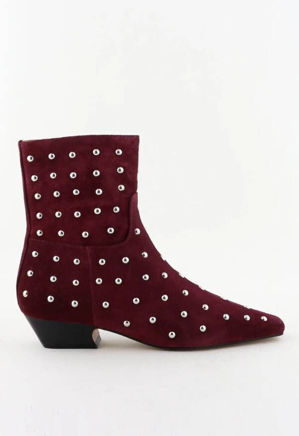 Toral enkellaarsjes TL-IRENE PUNK serraje anteado dark burgundy