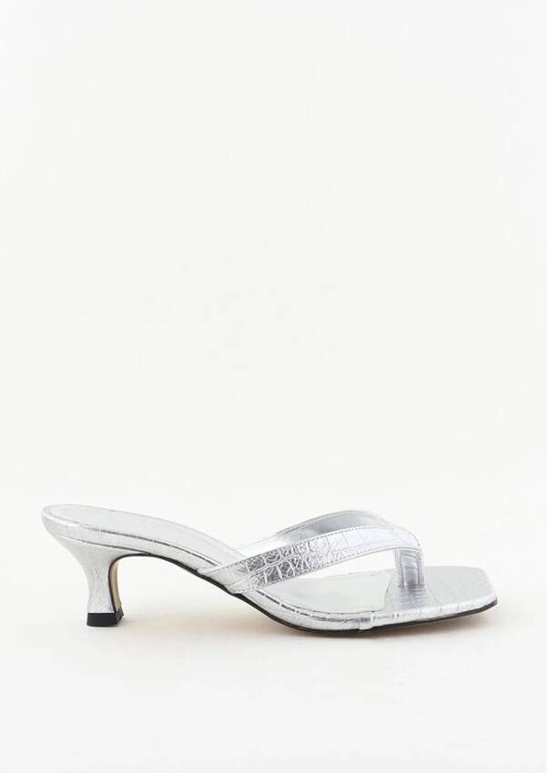 Toral sandalen Rocio met vierkante open neus zilver
