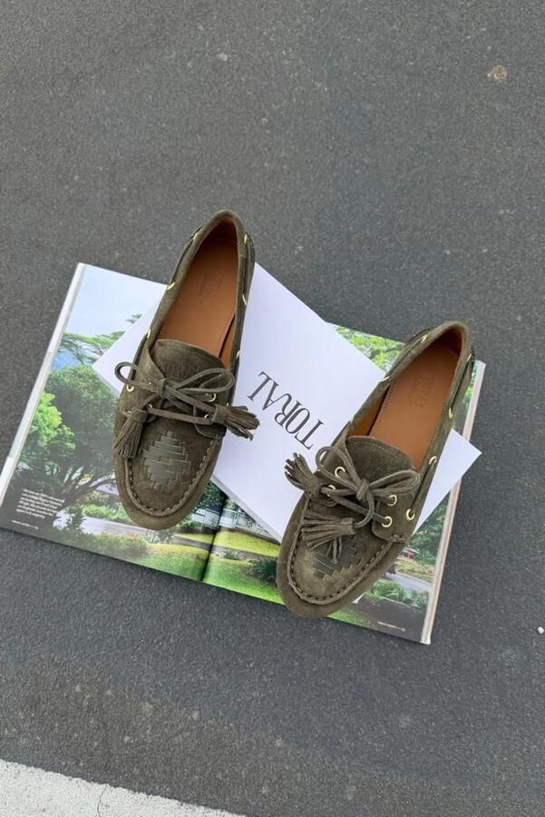 Toral loafers TL-SHIMA GOLD basket thyme