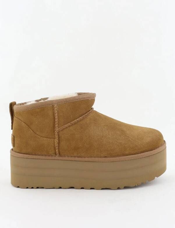 UGG enkellaarsjes Classic Ultra Mini Platform 1135092 chesnut