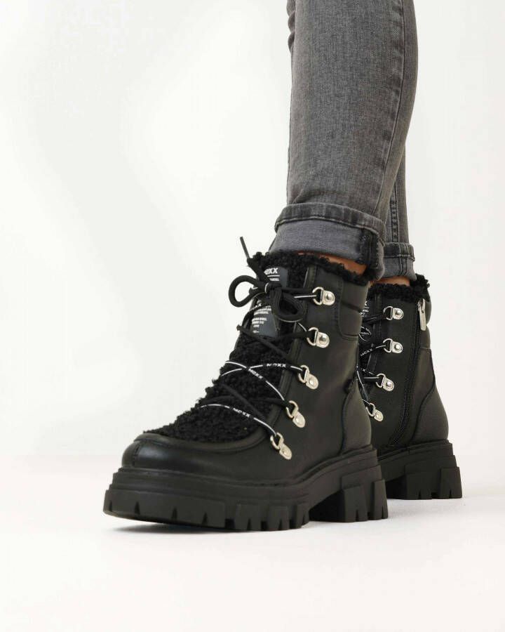 Mexx Laarzen Kold Zwart Dames Boots Vetersluiting Laarzen dames -  Schoenen.nl