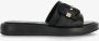Mexx Zwarte Leren Look Slipper LIV Black Dames - Thumbnail 3