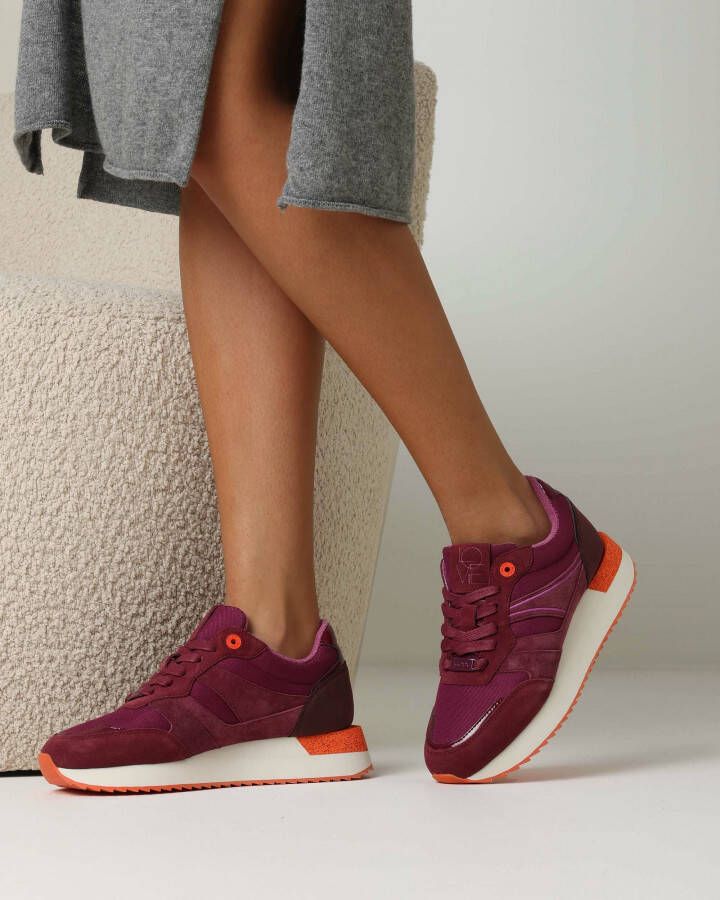 Mexx Sneaker Jazzy Dames Burgundy + Gratis Sokken - Foto 2