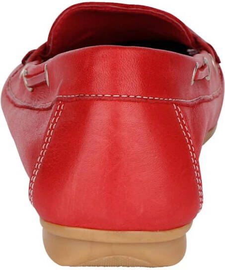 Liva Loop Mocassin met karakteristieke mocassinnaad Rood