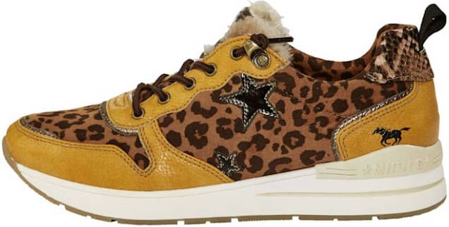 Mustang Sneaker met elastische veters Okergeel - Foto 2