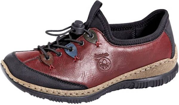 Rieker damesschoenen lage instappers N3271-35 blauw combi - Foto 6