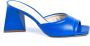19v69 Italia Blauwe Leren Sandalen met 8cm Hak Blue Dames - Thumbnail 1