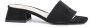 19v69 Italia Zwarte Leren Sandalen met 4cm Hak Black Dames - Thumbnail 1