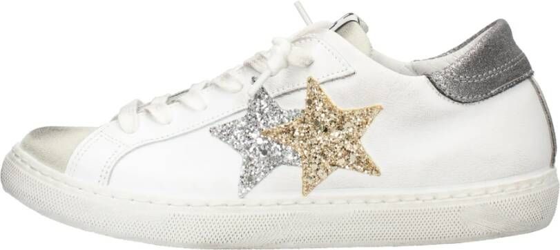 2Star Lage Sneakers in Wit-IJs-Goud-Zilver White Dames