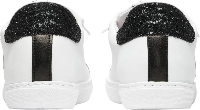 2Star Glitter Wit Leren Lage Sneakers