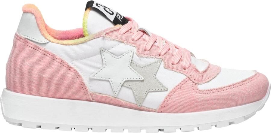 2Star Leather-detail Glitter Sneakers - Foto 1