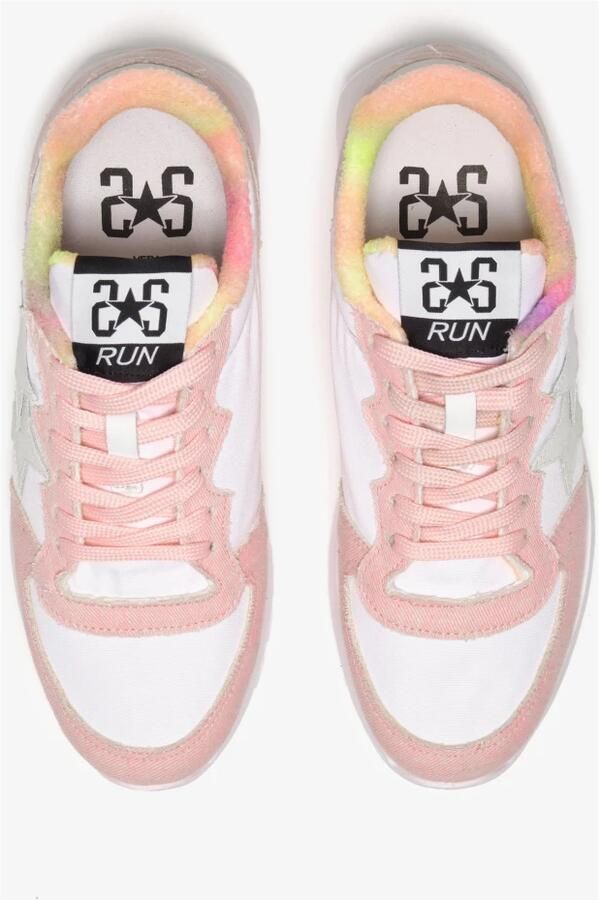 2Star Leather-detail Glitter Sneakers