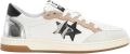 2Star Witte leren sneakers met beige zwart en zebra details - Multicolor