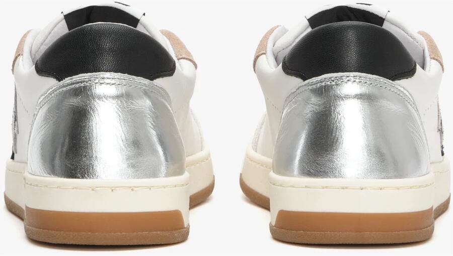 2Star Witte leren sneakers met beige zwart en zebra details - Foto 4