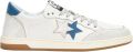 2Star Handgemaakte Italiaanse sneakers wit blauw - Wit