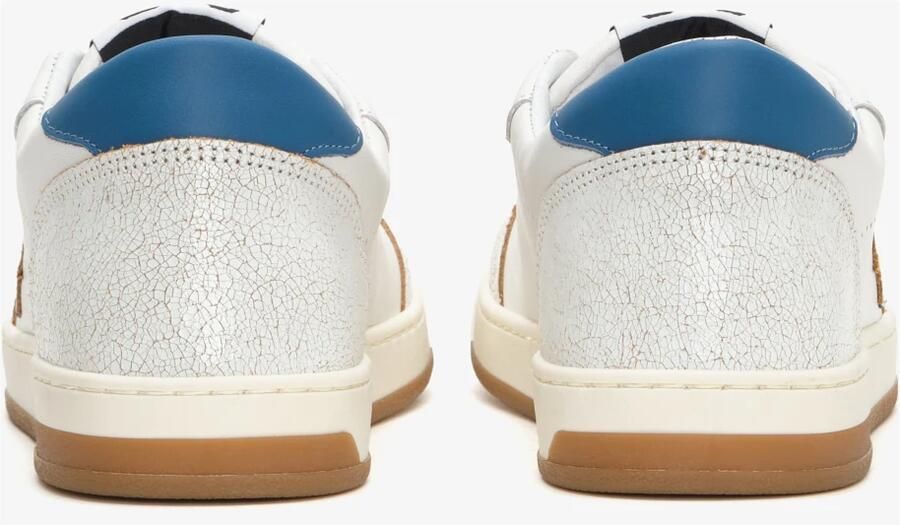 2Star Handgemaakte Italiaanse sneakers wit blauw - Foto 7