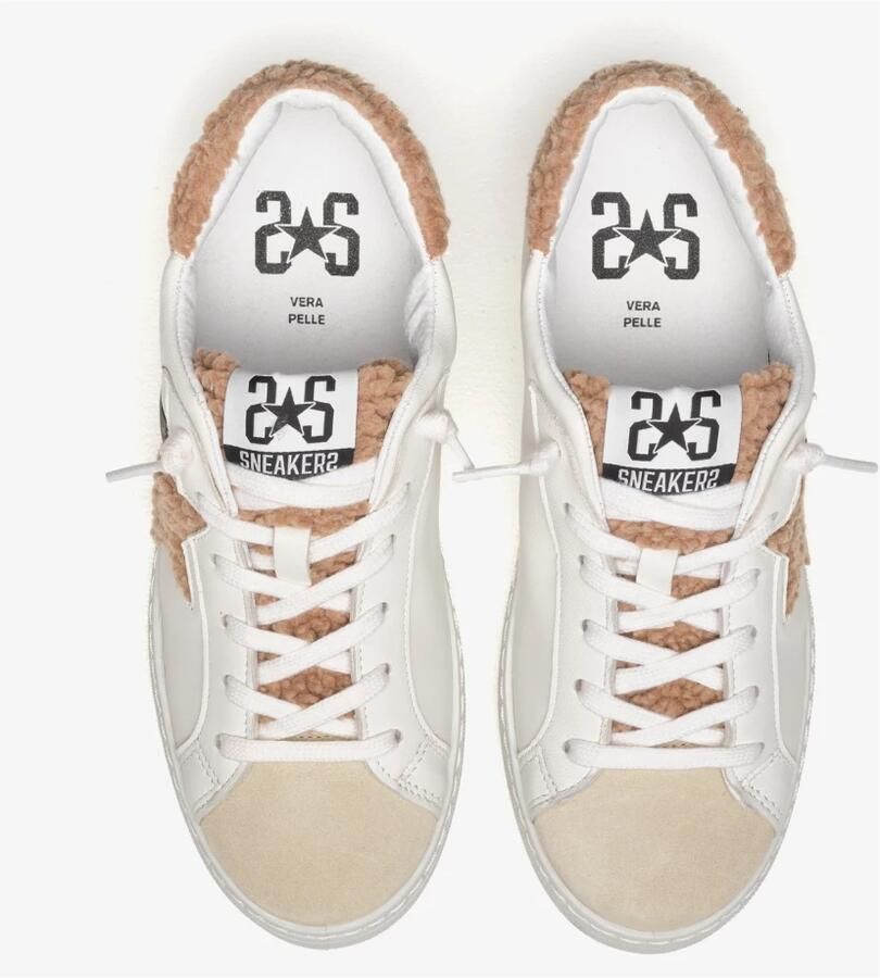 2Star Witte Leren Sneakers met Teddy Details - Foto 2