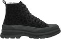 2Star Mid Star Sneaker in zwart luipaardprint - Zwart