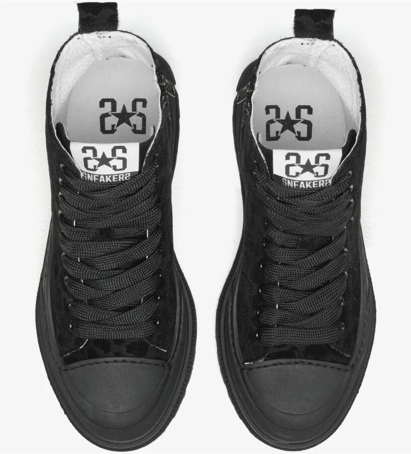 2Star Mid Star Sneaker in zwart luipaardprint - Foto 2
