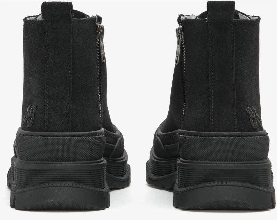2Star Zwarte leren midster sneakers - Foto 3