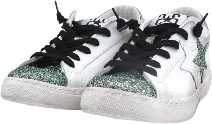 2Star Witte Lage Top Leren Sneakers - Foto 2