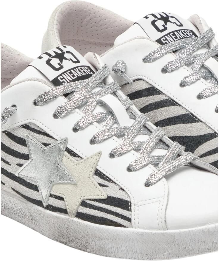 2Star Witte Leren Casual Sneaker Vrouwen