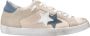 2Star Beige Suède Sneaker met Blauwe Details en Wit Leer - Thumbnail 1