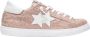 2Star Bruine Vetersneaker met Witte Leren Details - Thumbnail 1