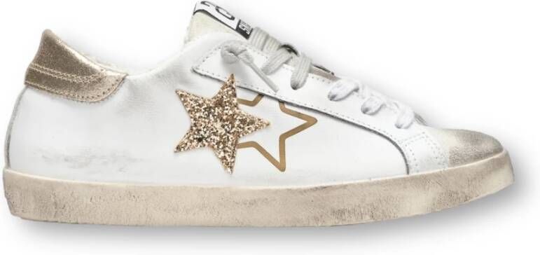 2Star Glitter Goud One Star Sneakers White Dames