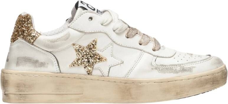 2Star Glitter Goud Padel Sneakers