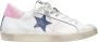 2Star Glitter Roze Leren Sneakers - Thumbnail 1