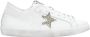 2Star Handgemaakte Italiaanse leren sneakers wit zilver - Thumbnail 1