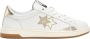 2Star Handgemaakte Italiaanse sneakers wit goud - Thumbnail 1