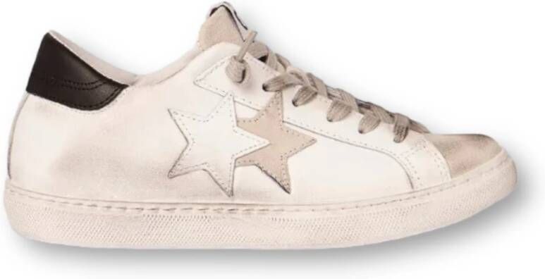 2Star Wit Zwart Lage Top Sneakers Modern Casual