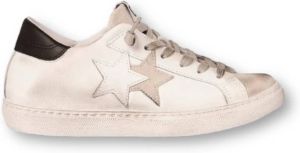 2Star Lage Sneakers Wit IJs Zwart Wit Dames