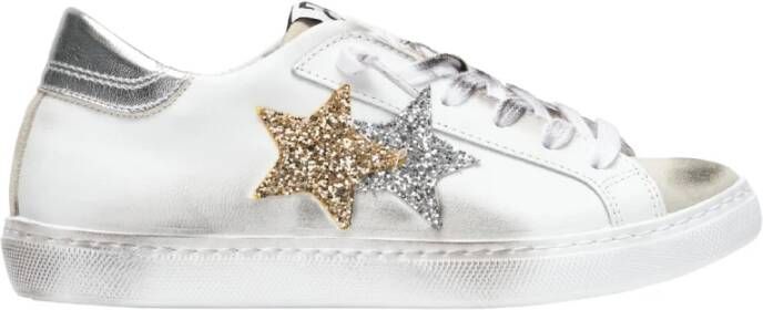 2Star Lage Sneakers in Wit-IJs-Goud-Zilver White Dames