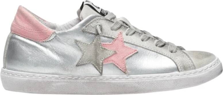 2Star Lage Zilveren Damessneakers