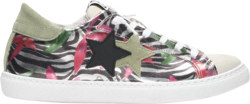 2Star Multicolor Prime Star Sneakers met groene en zwarte details